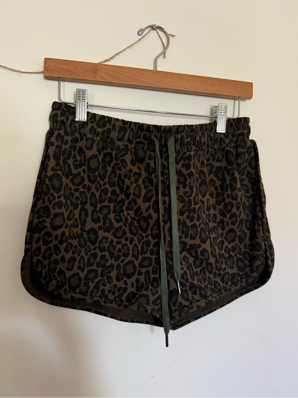 Karlie Leopard Print Drawstring Shorts